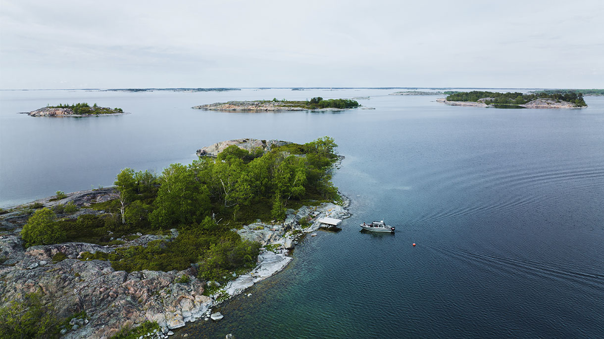 maisemakuva saarista Itämerellä