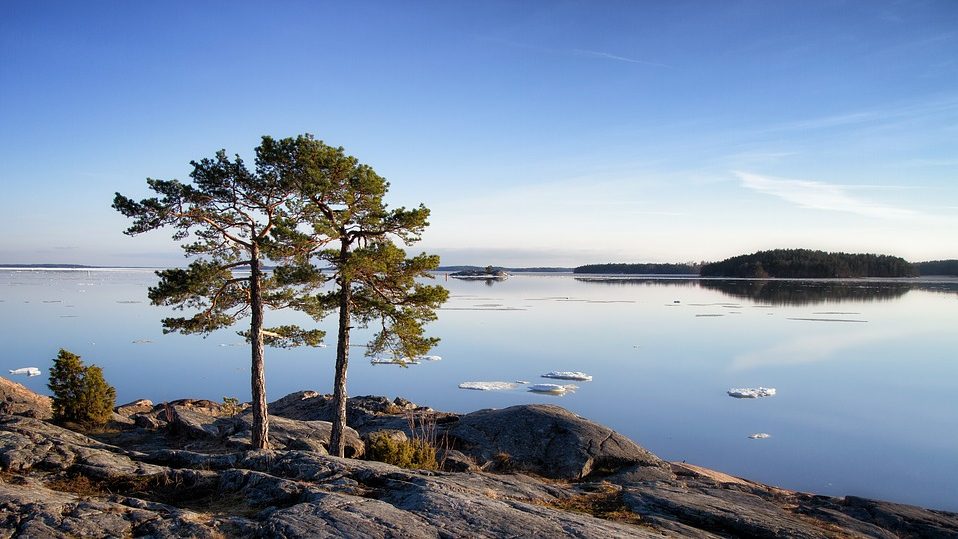 Jäinen Itämeren rantanäkymä