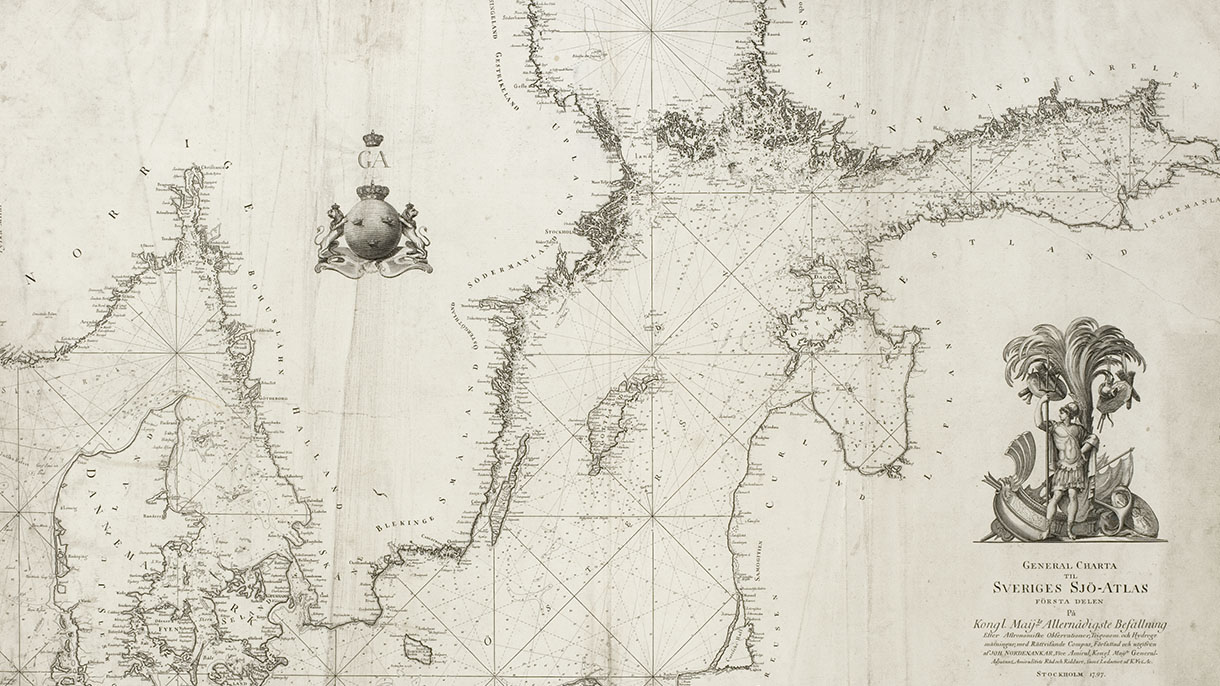 Itämeren vanha kartta John Nurmisen Säätiön kokoelma