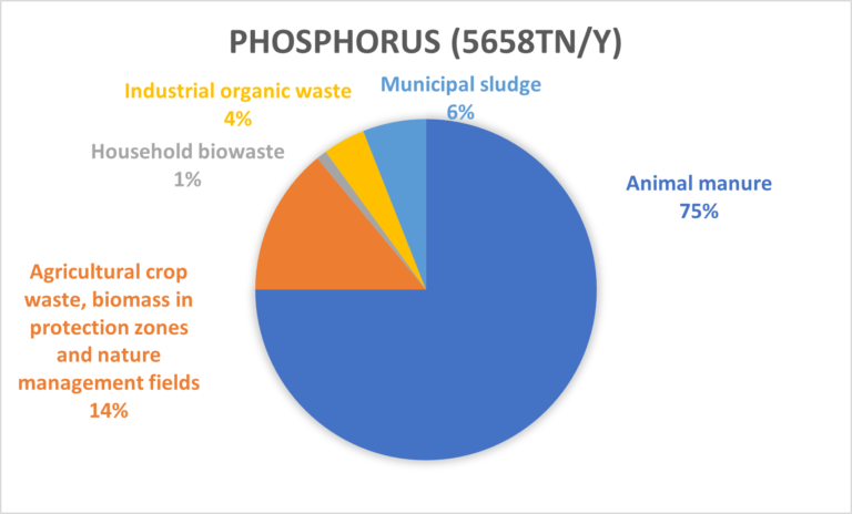 Infographic: phosphorus generated in the study area of southwestern Finland